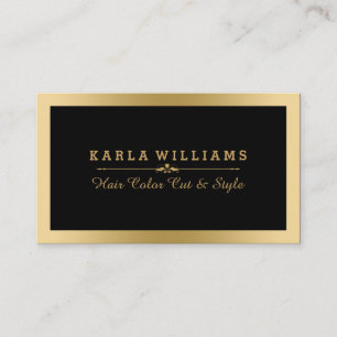 Minimalistiskt Modern Light Guld Ram & Black Visitkort