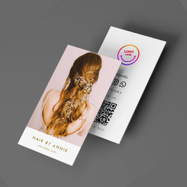 Minimalistiskt Modern Makeup Artist Hair Stylist-f Visitkort