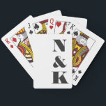 Minimalistiskt Modern Monogram, svart och vitt Brö Casinokort<br><div class="desc">Minimalistkort för Modern Monogram Black and White Bröllop Personlig</div>