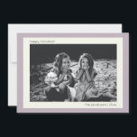 Minimalistiskt Modern MUTED Lilac Hanukkah Photo Julkort<br><div class="desc">Minimalistiskt,  modernt Lilac Hanukkah-foto-Helgdag</div>