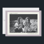 Minimalistiskt Modern MUTED Lilac Hanukkah Photo Julkort<br><div class="desc">Minimalistiskt,  modernt Lilac Hanukkah-foto-Helgdag</div>