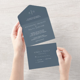 Minimalistiskt Modern Navy Blue Bröllop