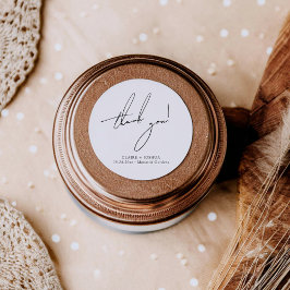 Minimalistiskt Modern och vismiskt skript Runt Klistermärke