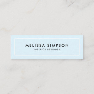 Minimalistiskt Modern Pastel Blue Mini Visitkort