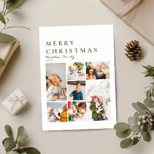 Minimalistiskt Modern Photo Collage God jul Julkort
