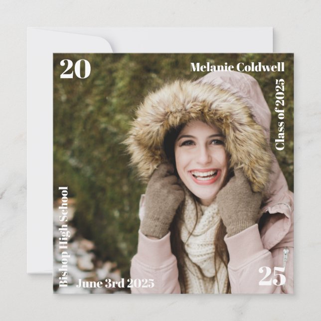 Minimalistiskt Modern Photo Collage Studenten Meddelande (Framsida)