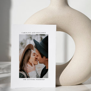 Minimalistiskt Modern Photo Front Design Bröllop Inbjudningar