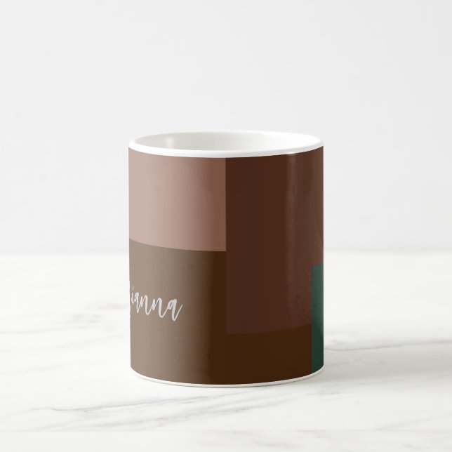 Minimalistiskt Modern Plain Handskriftlig, eget Na Kaffemugg (Center)