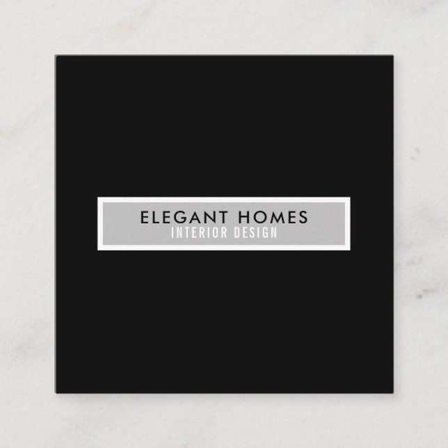 Minimalistiskt Modern Professionell Square Fyrkantigt Visitkort (Framsida)