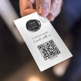 Minimalistiskt Modern QR Code Social-media Visitkort