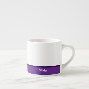 Minimalistiskt Modern Rand Namn eller Monogram Espressomugg