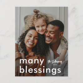 Minimalistiskt Modern Religiösa Julfoto Helg Vykort