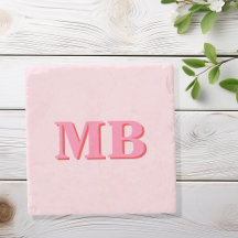 Minimalistiskt Modern Rosa Red Initial Monogram