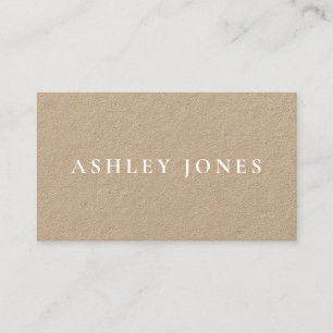 Minimalistiskt Modern Rustic Kraft-Affärskort Visitkort