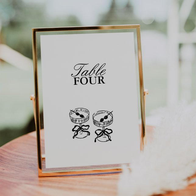 Minimalistiskt Modern Script Bröllop-Bordsnummer Inbjudningar (Skapare uppladdad)