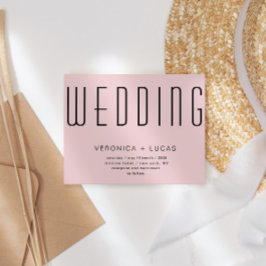 Minimalistiskt Modern Script  Bröllop Inbjudningar