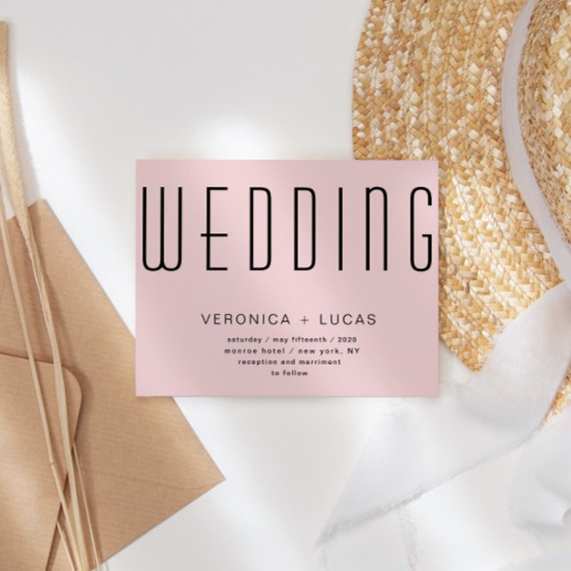 Minimalistiskt Modern Script  Bröllop Inbjudningar (Skapare uppladdad)