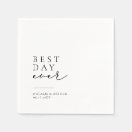 Minimalistiskt Modern Script Bröllop Pappersservett