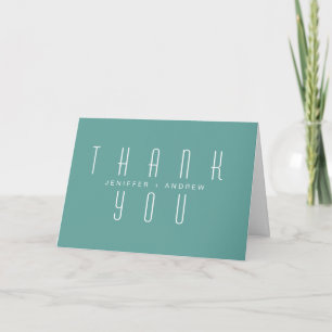 Minimalistiskt Modern Script-turkos-Tack - foto Kort