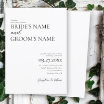 Minimalistiskt Modern Simple Bröllop