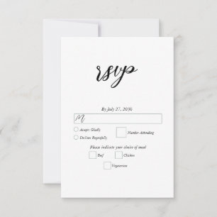 Minimalistiskt Modern Simple Bröllop OSA Kort