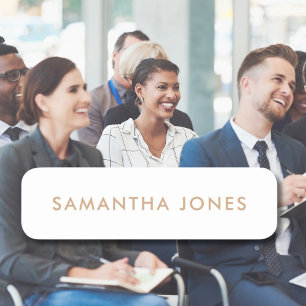 Minimalistiskt Modern Simple Namn bricka Namnbricka