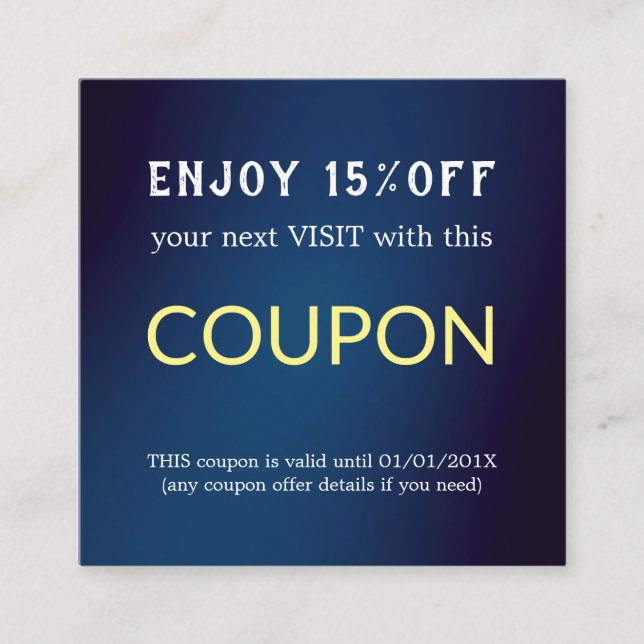 Minimalistiskt Modern Simple Salon Rabattkort (Framsida)