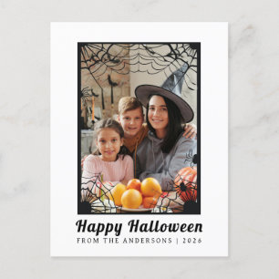 Minimalistiskt Modern Spooky Happy halloween 1-fot Helg Vykort