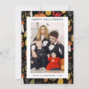 Minimalistiskt Modern Spooky Happy halloween 1-fot Julkort