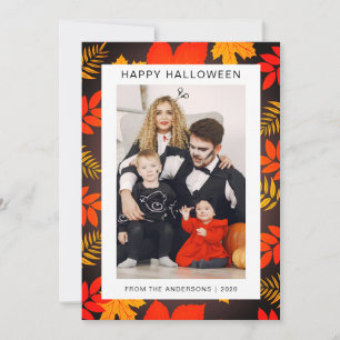Minimalistiskt Modern Spooky Happy halloween 1-fot Julkort