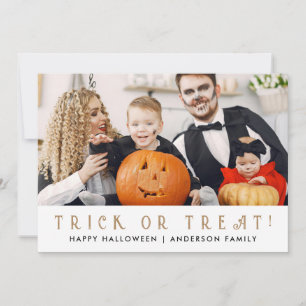Minimalistiskt Modern Spooky Happy halloween 1-fot Julkort