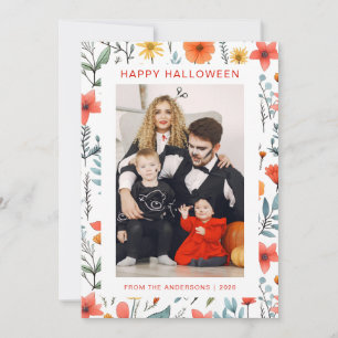 Minimalistiskt Modern Spooky Happy halloween 1-fot Julkort