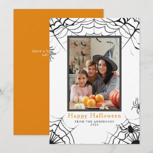 Minimalistiskt Modern Spooky Happy halloween 1-fot Julkort