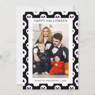 Minimalistiskt Modern Spooky Happy halloween 1-fot Julkort