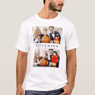Minimalistiskt Modern Spooky Happy halloween 2-fot T Shirt