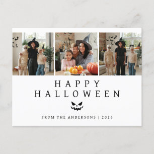 Minimalistiskt Modern Spooky Happy halloween 3-fot Helg Vykort