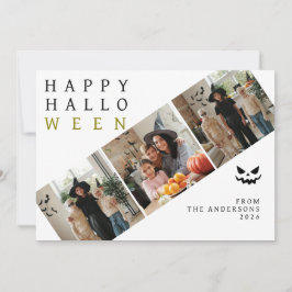 Minimalistiskt Modern Spooky Happy halloween 3-fot Julkort