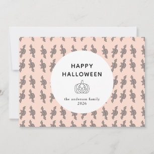 Minimalistiskt Modern Spooky Happy halloween 3-fot Julkort