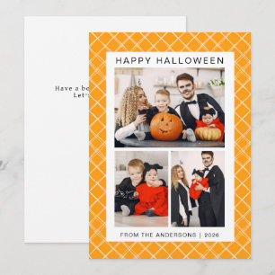 Minimalistiskt Modern Spooky Happy halloween 3-fot Julkort