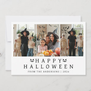 Minimalistiskt Modern Spooky Happy halloween 3-fot Julkort