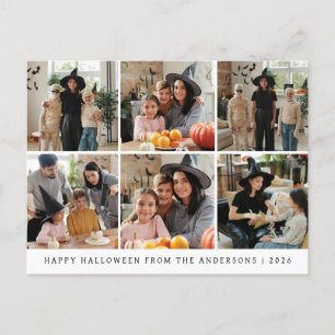 Minimalistiskt Modern Spooky Happy halloween 6-fot Helg Vykort