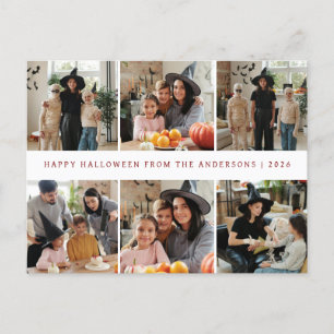 Minimalistiskt Modern Spooky Happy halloween 6-fot Helg Vykort