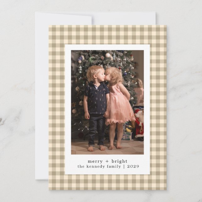 Minimalistiskt Modern Typography God jul Photo Julkort (Framsida)