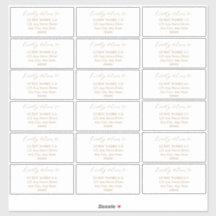 Minimalistiskt Modern White Bröllop Guest Adress