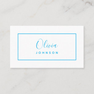 Minimalistiskt Modern White Himlar Blue-Affärskor Visitkort