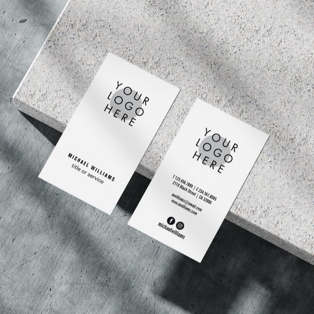 Minimalistiskt moderna medieikoner för Social i Lo Visitkort (Skapare uppladdad)