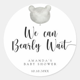 Minimalistiskt modernt babyskor runt klistermärke