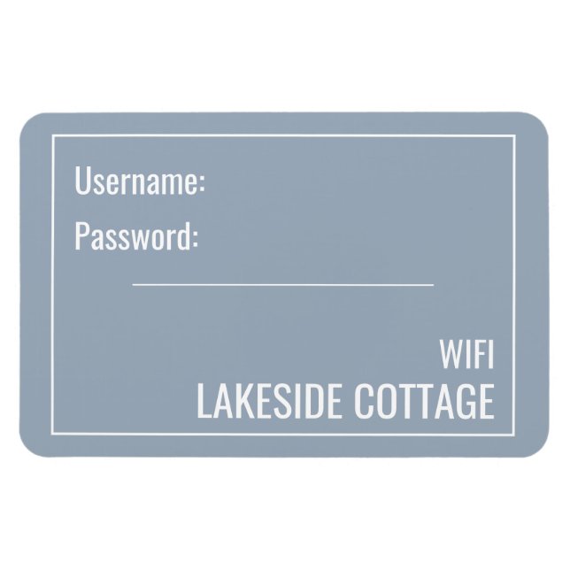 Minimalistiskt, modernt, blått ventilationshyra i  magnet (Horisontell)