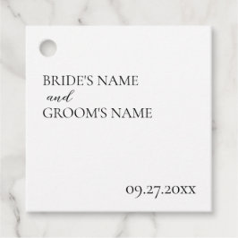 Minimalistiskt modernt enkelt Bröllop-monteringsko Gåvor Etiketter