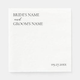 Minimalistiskt modernt enkelt Bröllop-monteringsko Pappersservett